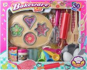 Sada na pečení dětské nádobí s potravinami a doplňky set 30ks v krabici plast