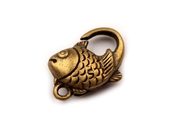Karabinka kovová 14x18mm FISH ozdobná (1 ks)