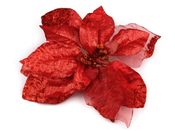 Vánoční hvězda Ø25 cm s lurexem a glitry