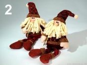 Sněhulák, sob, mikuláš 30 cm s visícíma nohama (2 ks)