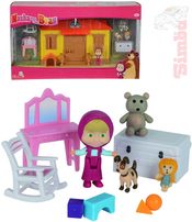 Máša a medvěd dům Máši hrací set s doplňky plast