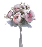 Kytice pryskyřníku s patinou - růžovobílá