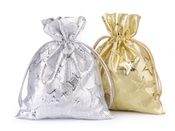 Dárkový vánoční pytlík s lurexem hvězdy 14x18 cm