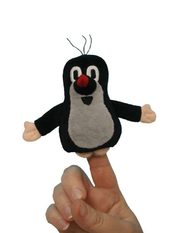 Krtek prstový maňásek 8 cm