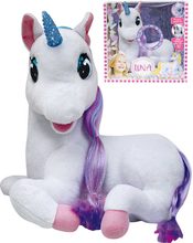 PLYŠ Jednorožec Luna pohádkový 36cm vypráví pohádky na baterie