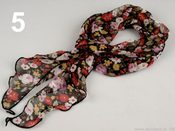 Šála 32x135cm CHIFFON květovaná (1 ks)