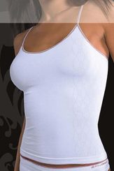 Dámská košilka CM 00261 Camisole feel white-grey