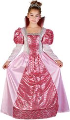 Karnevalový kostým Královna růžová vel. M (120-130cm) 5-9 let