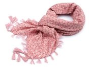 Šátek 100x100cm kytičkovaný se střapečky (1 ks)