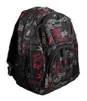 Dětský batoh NewBerry L311 černo-červený motiv KLUK