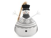Kovová dekorace sněhulák
