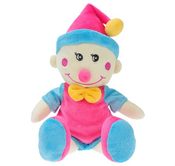 Plyšový klaun 34cm modro-ruzovy