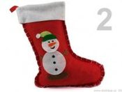 Mikulášská bota 28x38cm fleece (2 ks)