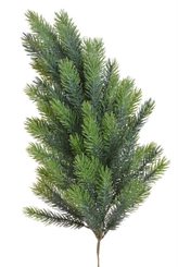 Umělá větvička jehličí se třpytkami - zelená 51 cm