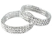 Štrasový náramek 1x16 cm pružný