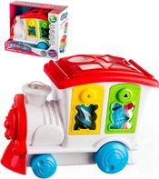 Lokomotiva plastová baby vkládací tvary 8ks 26cm