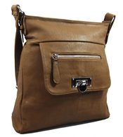 Dámská kabelka K2529 hnědá mud