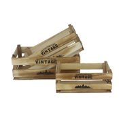 Dřevěná bedýnka, S/3 D6216 - 19 × 10,5 × 7,5 cm,22,5 × 13 × 8,5 cm,25,5 × 15,5 × 9,3 cm