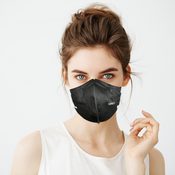 ZLEVNĚNO - 10 KUSŮ nanorespirátorů černých FFP2 velikost M lehké
