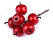 Umělá jablíčka na drátku k aranžování 6 ks