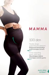 Těhotenské kotníkové legíny 173 Mamma 100 den nero