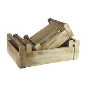 Dřevěná bedýnka, S/3 D6220 - V:40x32,2x13,5 cm; S:32x23,3x12,5 cm; M: 25x19,3x10,5 cm