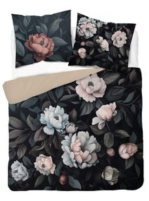 Francouzské povlečení 3D Pivoňky na černém micro Polyester - mikrovlákno, 220/200, 2x70/80 cm