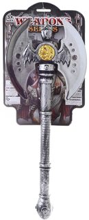 Sekera válečnická oboustranná zdobená dětská zbraň dvoubřitá plast