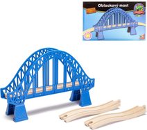 MAXIM DŘEVO Most obloukový + 2 koleje doplněk k vláčkodráze