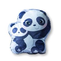 Tvarovaný mikroplyšový polštářek Panda Polyester, 35x30 cm