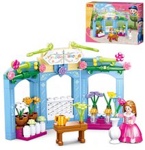 SLUBAN Girls Dream Dobové květinářství 154 dílků + 1 figurka STAVEBNICE