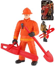 Figurka hasič 10cm set s doplňky různé druhy plast