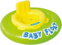 INTEX Baby float nafukovací kruh s otvory na nohy 76cm s křížem žlutozelený
