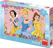 Puzzle Disney Rozkvetlé Princezny 48 dílků 26x18cm skládačka v krabici