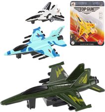 Letadlo bojové stíhačka kovová Top Gun Maverick zpětný chod 4 druhy