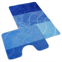 Koupelnová a WC předložka vlny modré