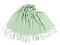 Letní šátek / šála s třásněmi jednobarevný 70x175 cm