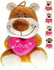 PLYŠ Zvířátko safari se srdíčkem Love 15cm 5 druhů