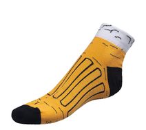Ponožky nízké Pivo 14 - 43-46 žlutá,černá,bílá