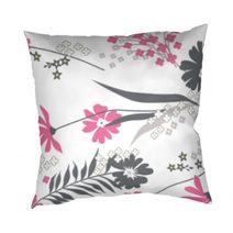 Povlak na polštář bavlna Agáta růžová na bílém 40x40 cm