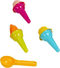 PL Formičky zmrzlina set 3 kornouty s kopečkem zmrzliny a naběračkou na písek