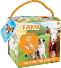 JIRI MODELS Pexeso na cesty Farma + omalovánky v krabičce