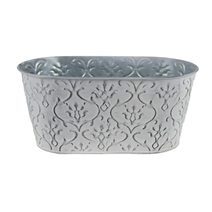 Květináč plechový ovál K3417/1 - 24 × 13,5 × 12 cm