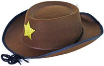 KARNEVAL Klobouk kovbojský s hvězdou šerifa *KARNEVALOVÝ DOPLNĚK*