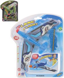 Letadlo soft vystřelovací set s vystřelovačem 2 barvy plast