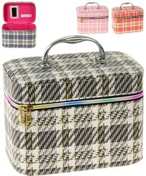 Kufřík dětský kosmetický vel. L se zrcátkem na zip 4 barvy