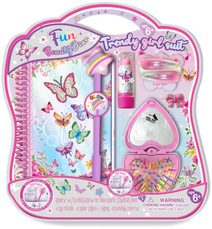 Deníková sada s ve tmě svítící tužkou a skládacím hřebínkem s doplňky