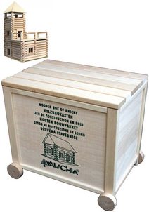 WALACHIA DŘEVO Natur Stavebnice vario 450 dílků v dřevěném boxu 33W24