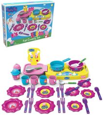 MAC TOYS Dětské barevné nádobí prasátko Peppa Pig set s vařičem 35ks plast