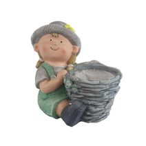 Dekorace k osázení dívka X6555 - 28 × 21.5 × 27 cm